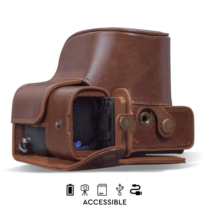 MegaGear MG1953 Ever Ready Genuine Leather Camera Case compatible with