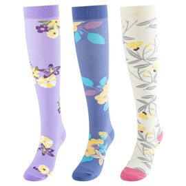 CooTooLa 3 Pair Compression Socks Knee High Socks Support Sock for Women & Men Flight stockings for Athletic Running Cycling Travel