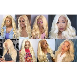 Biottihair 613 Human Hair Bundles Light Blonde Body Wave, 10-14 Inch, 300g, Sew-In Installation, Straight Hair Type