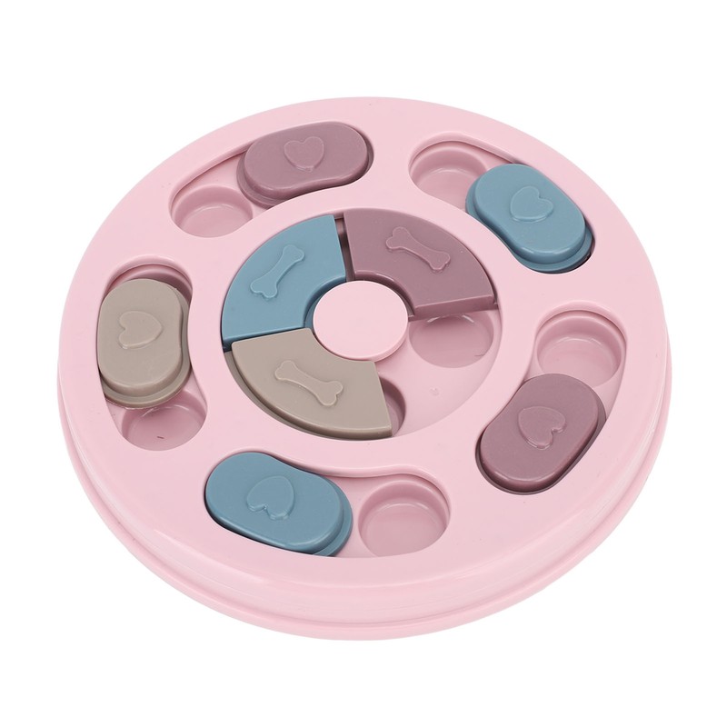Pet Treat Puzzle Toy Interactive Prevent Slip Round Dog Slow