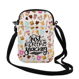 TSOTMO Snack Lover Gift Just keep Snacking Crossbody Bag Magic Kingdom Travel Vacation Trip Gift (Snacking CR CA)