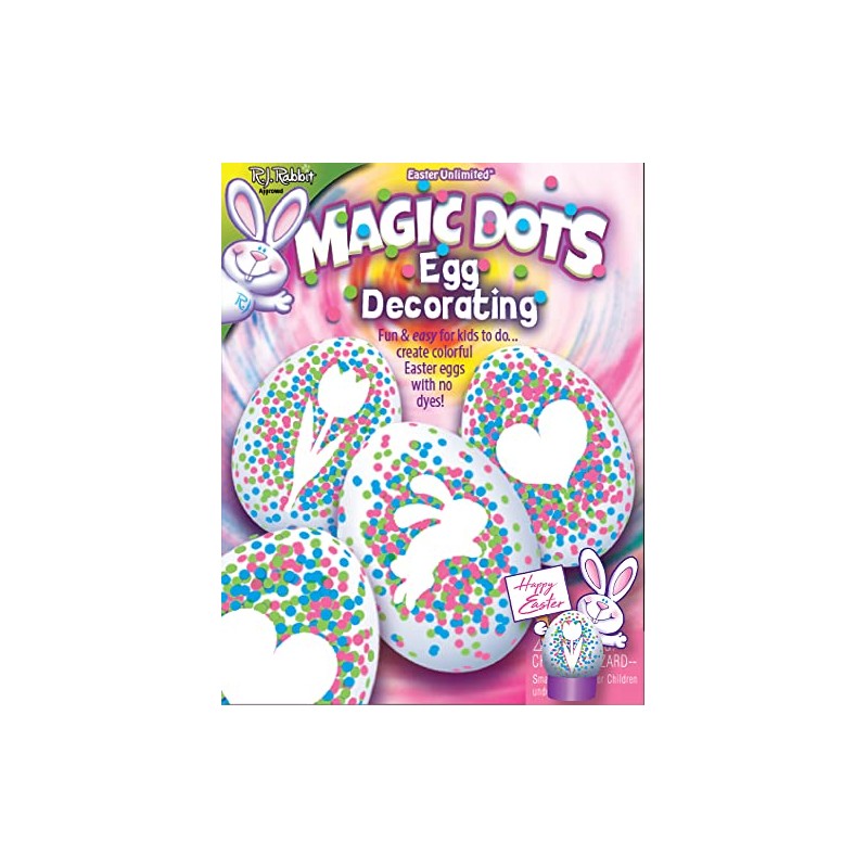 Magic Dots Egg Decorating Kit, Blue,Green,Pink