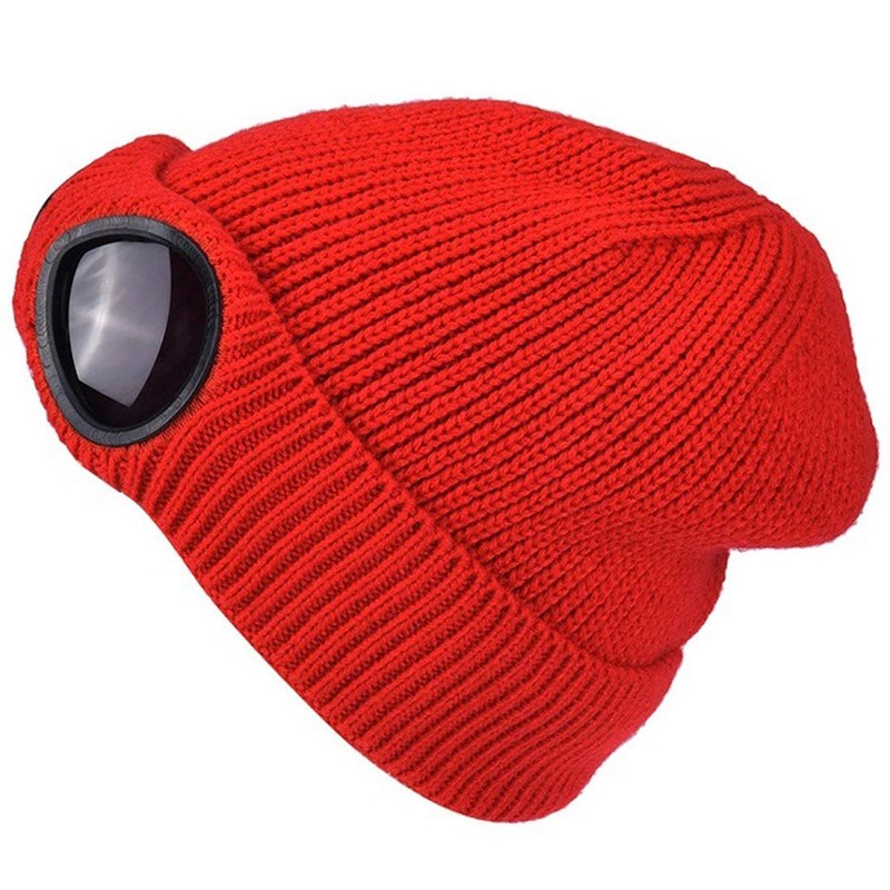 Belsen Unisex Goggle Knitted Beanie Hat Windproof Warm Winter Skull