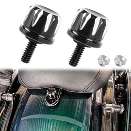 DREAMIZER Motorcycle Seat Screw, Motorcycle Seat Bench Screw Rear Mudguard Screws Compatible with Harley Sportster XL883 1200 48 Touring Dyna Softail Glide, 1996-2019 (2 Screws + 2 Nuts)