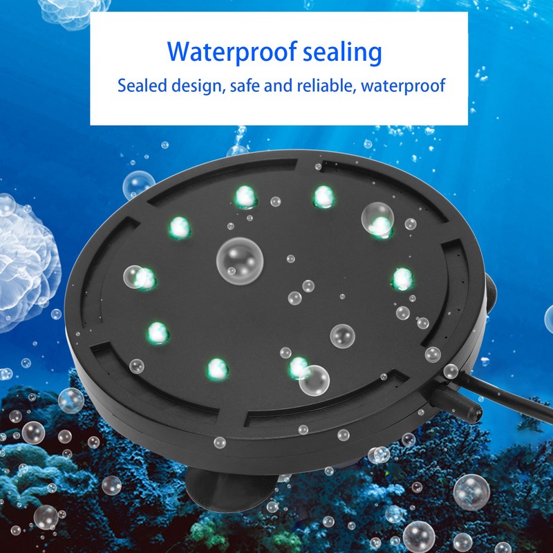 Aquarium LED Air Stone Fish Tank Bubbler Oxygen Diffuser with
