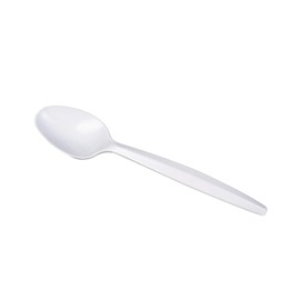 Karat U2013W 5.9" PP Medium-Heavy Weight Disposable Teaspoon, White (Pack of 1000)