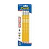 BAZIC #2 The First Jumbo Premium Yellow Pencil & Latex Free Eraser, Class Pack Pre Sharpened Pencils, Bulk for School Students Office, Write Exam Drawing Sketching (4/Pack), 1-Pack