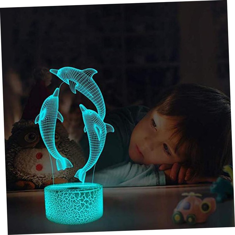 UKCOCO Led Bedside Night Light 3D Touch to Change Decorative