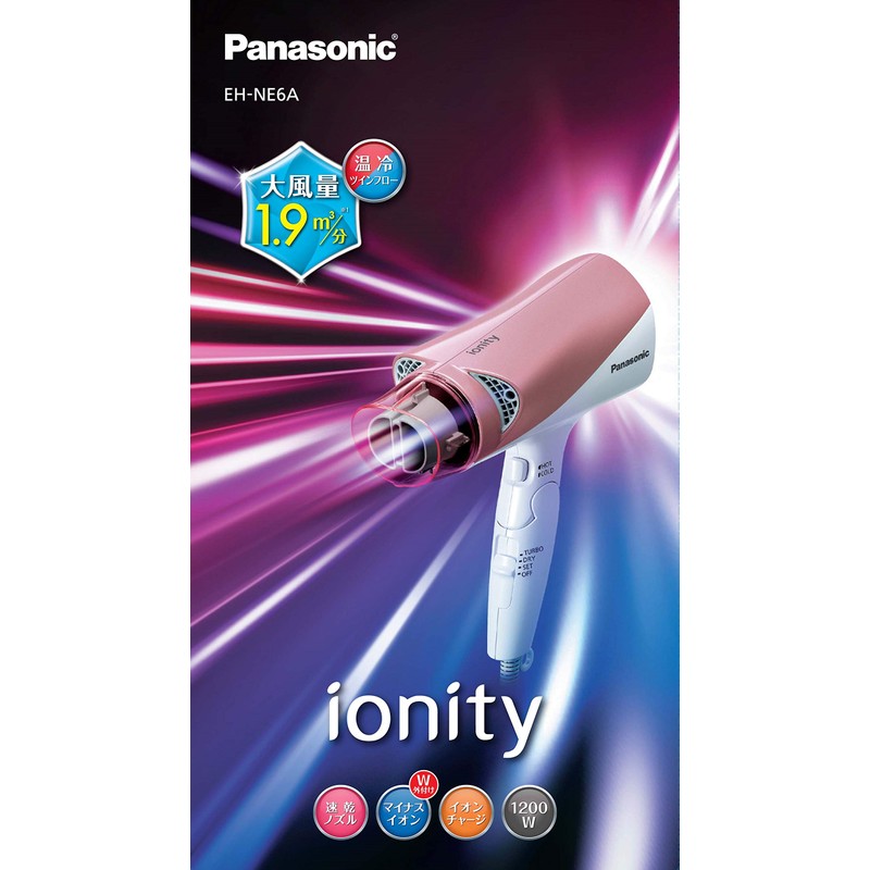 パナソニック ヘアドライヤー イオニティ ペールピンク調 EH-NE6A-PP