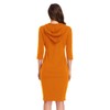 Clearlove Spring Dresses for Women,3/4 Sleeve Pocket Hoodie Dress(Orange XL)