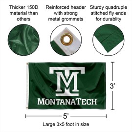 College Flags & Banners Co. Montana Tech Diggers Wordmark Logo 3x5 Grommet Flag