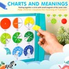 YAOZUP Fraction Game, Arithmetic Educational Toy, 9 Colour-Coded Magnetic Fraction