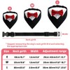 DONGKER Dog Tuxedo Collar, Adjustable Dogs Formal Tuxedo with Bow