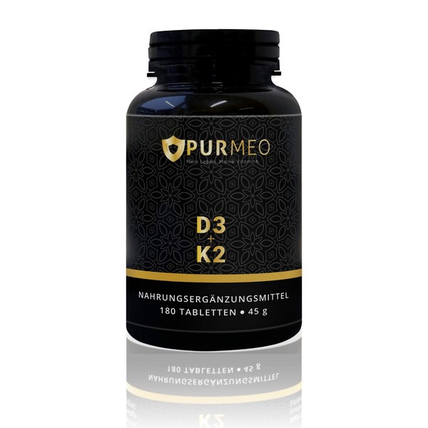 PURMEO® Vitamin D3 + K2 Tablets MK7 100μg Premium Nutrient