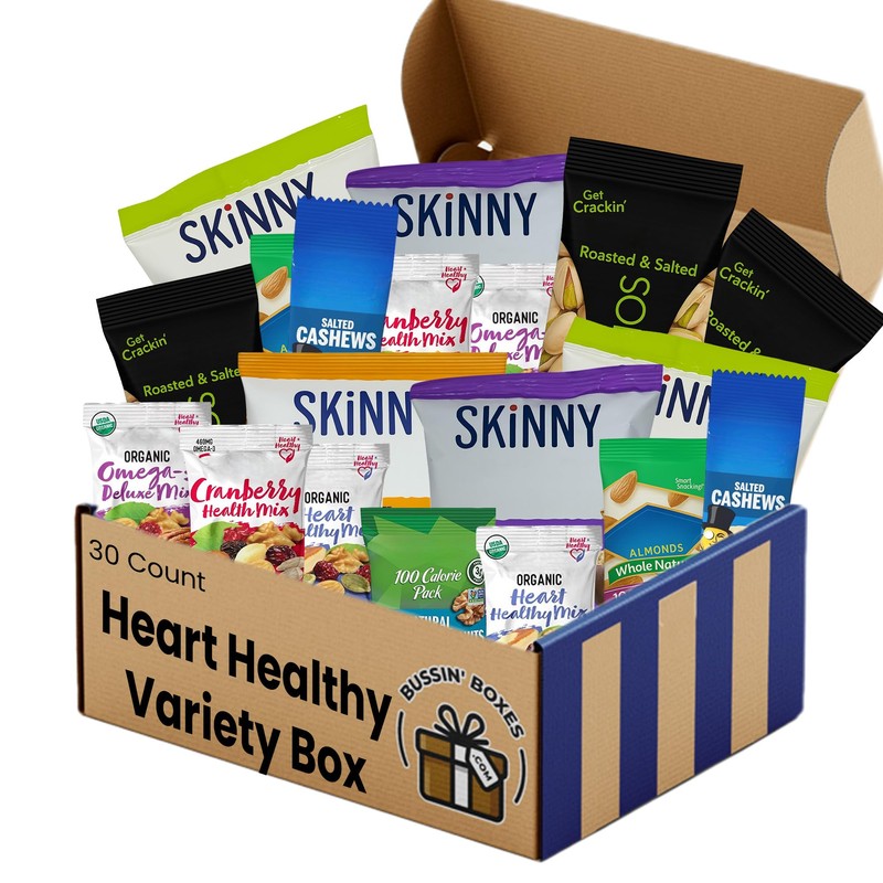 Heart Healthy Snacks Variety Pack – Nuts, Trail Mix, and