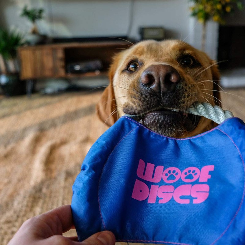 Woof Discs - Flying Rope Disc, Chewing Frisbee