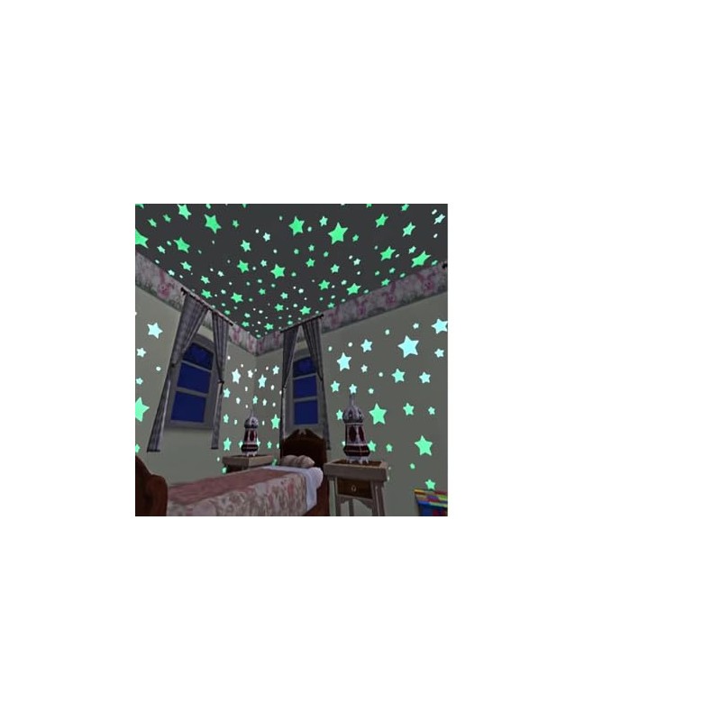 Glow in The Dark Stars (100 Pack) (Green)