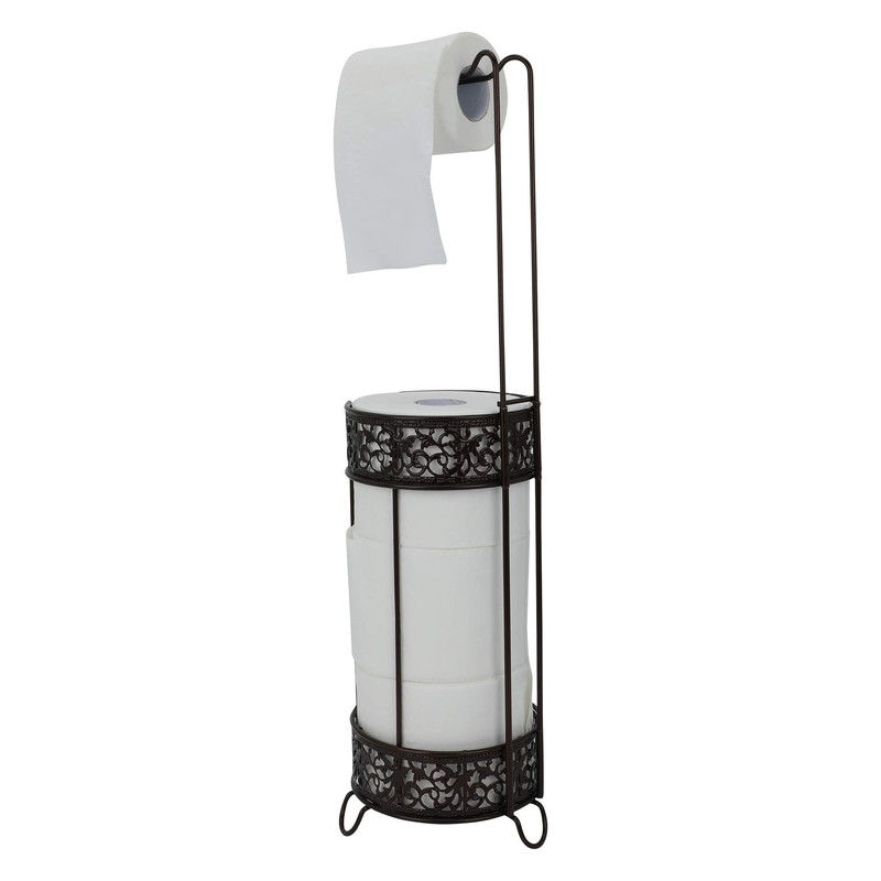 PremiumRacks Vintage Toilet Paper Storage Holder - Free Standing -