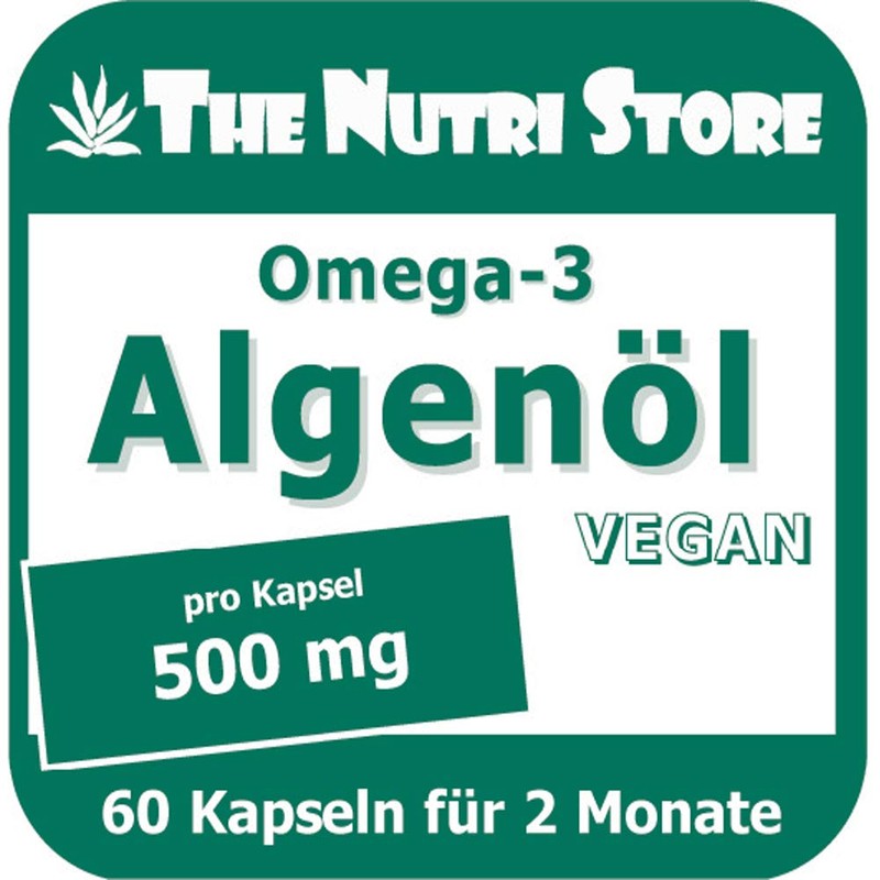 Omega-3 Algae Oil 500 mg Vegan Capsules Pack of 60
