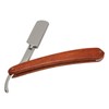 Folding Manual Straight Clipper Wooden Handle Barber Foldable Manual Beard