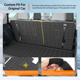 powoq Cargo Mat Compatible with 2023 2024 2025 2026 Honda Pilot Trunk Mat TPE Trunk Liner Backrest Rear Cargo Liner Replacement for 2023-2026 Honda Pilot Accessories