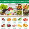 6 in 1 Mandoline Slicer, Hand Guard Vegetable Chopper Cutter