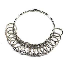 Very Large Jailers Heavy Duty Nickel Plated Split Rings 125mm with 20 x 32mm Split Rings