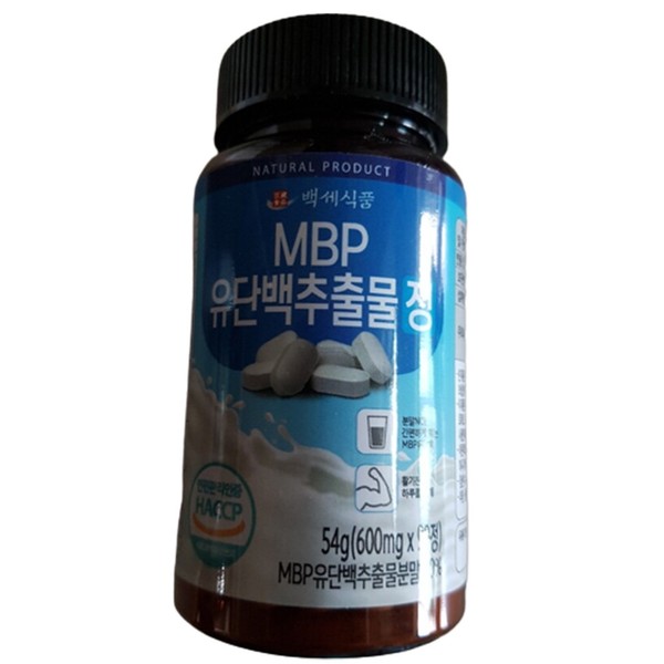 Baekse Food MBP Milk Protein Extract Tablets 500mg 100 tablets x8/stm / 백세식품 MBP 유단백추출물정 500mg 100정 x8개 /stm