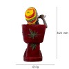 8.25" Medium Rasta Jamaican Man Holding Bowl Polyresin Ashtray Decoration