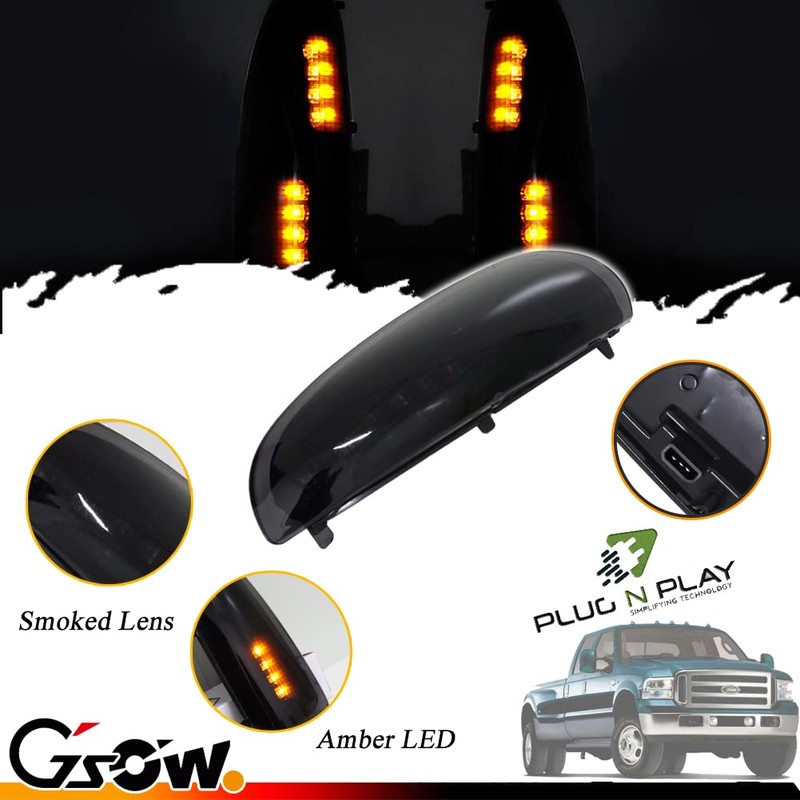 2 PCS LED Side Mirror Marker Lights for Ford 2003-2007