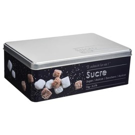 Black Edition Cube Sugar Bowl Metal Black – Box Sugar Reliefs, Iron and Pewter, Dimensions L 20.2 x L 13.2 x H 6.7 cm 5 five simply smart