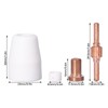 110 Pcs Plasma Torch Accessory Set Porcelain Nozzle Cups Extended