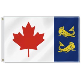 3×5 FT Canada Coastguard Flag,Large Canadian Coast Guard Decor,Double Side Digital Printed 150D Polyester Banner with Canvas Header Brass Grommet for Outdoor Indoor Parade Car