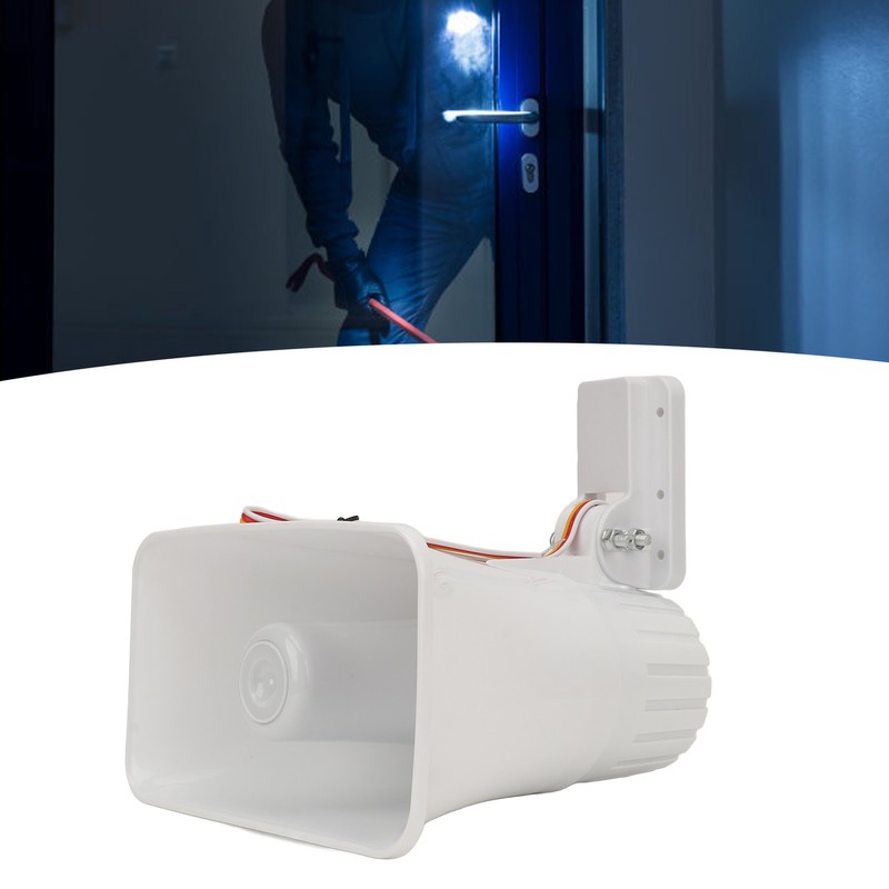 Electric Security Ring Siren Dual Tone Wired Alarm Siren Horn