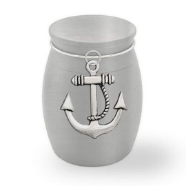 Small Memorial Ashes Holder Anchor Nautical Boat Fishing Container Jar Vial Brushed Stainless Steel Cremation Funeral Mini Urn