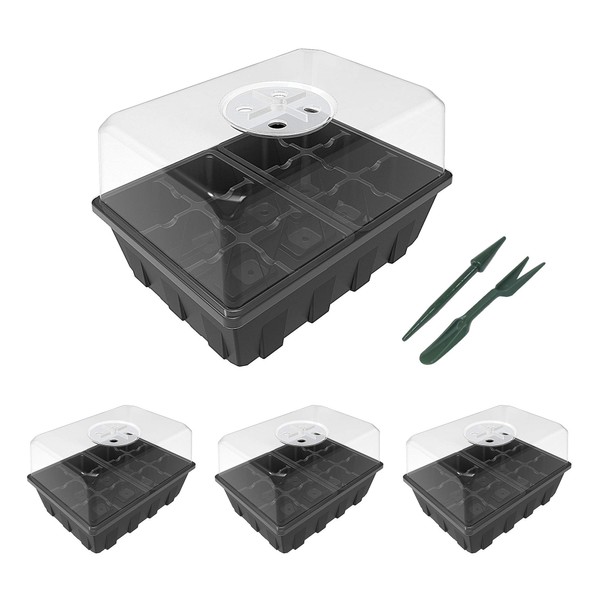Gardzen Gardzen 3 Pack Seed Starter Tray Germination Kit, Seed
