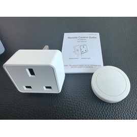 Remote Control Plug Socket UK, Remote Socket with 100FT Operating Range, Wireless Light Switch for Indoor String Lights, Lamps for Home Appliances