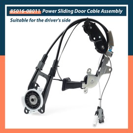 Lisnhlin Rear Left Driver Side Power Sliding Door Cable Replacement for Toyota for Sienna 2011-2020 Auto Door Spool Control Bracket Cable without Motor Replace 85016-08011 85016-08010 Linkage Assembly