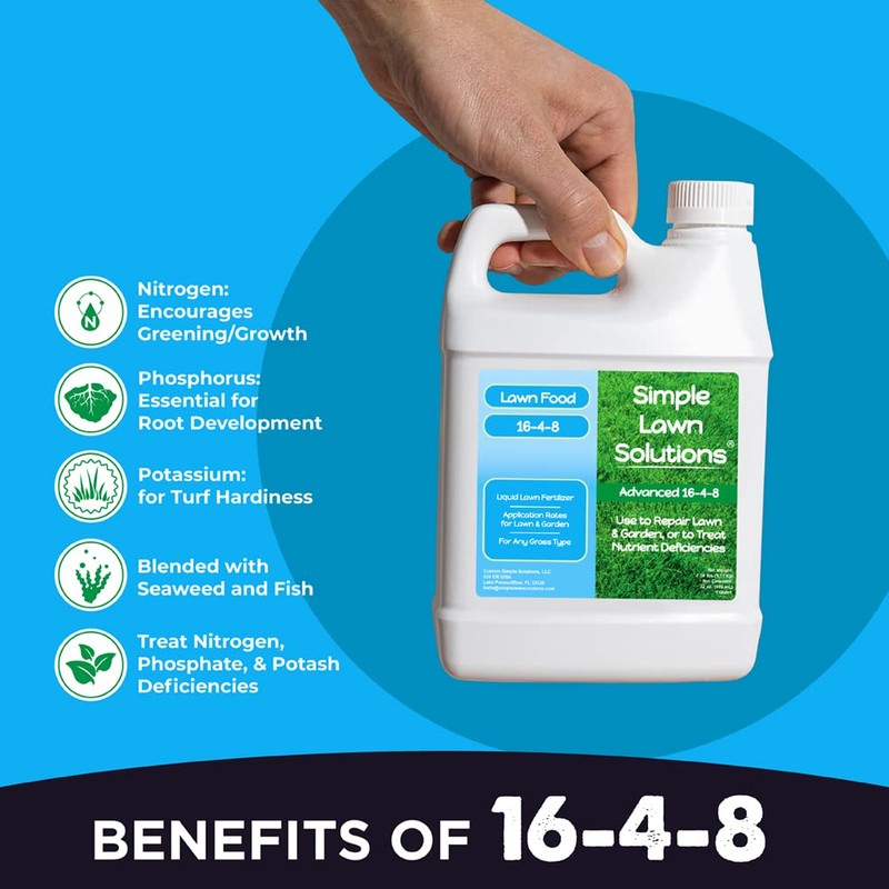 Advanced 16-4-8 Lawn Fertilizer - Liquid Lawn Food Spring &
