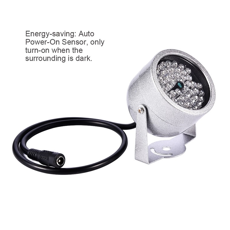 Infrared Illuminator, 48 LEDs 60 Degree Wide Angle IR Illuminator,