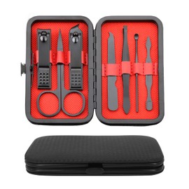 Hotype Manicure Set, 7-Piece Portable Travel Essential Nail Clippers Set, Stainless Steel Care Tools, Nail Care Set, Pedicure Nail Clippers Set, Hand Foot Care Kit, Nail Care Tools