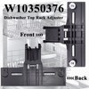 Upgraded W10350376 Dishwasher Top Rack Adjuster Part Repair Kit (10pcs)