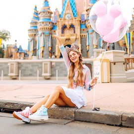 DRESHOW Minnie Ears Headbands Mouse Ears Sequin Bow Headbands Elastic Adjustable Headband Glitter Party Decoration Cosplay Costume for Women