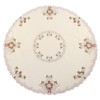 Round Red Floral Flower Embroidered Table Runner Tablecloth Cutwork Table