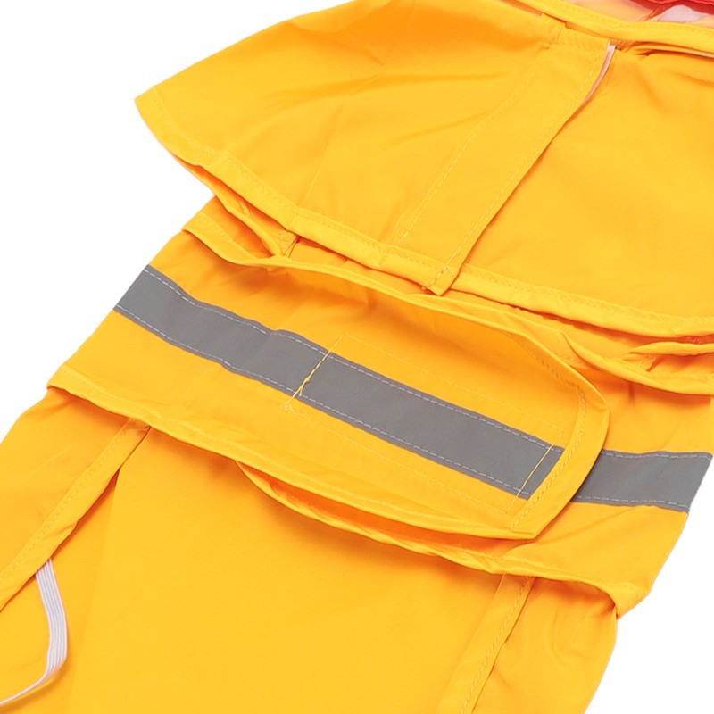 Dog Raincoat Waterproof Transparent PVC Brim Adjustable Hooded Dog Rain
