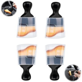 Auto Reinigungspinsel Stauber, Auto Innenreinigung Weiche Bürste mit weichen Borsten, Armaturenbrett Air Outlet Gap Staub Entfernung Bürsten für Wechselstromöffnungen, Leder (4 Yellow (Cover))