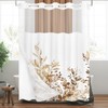 Tititex No Hooks Snap in Liner Tan Eucalyptus Leaves Shower