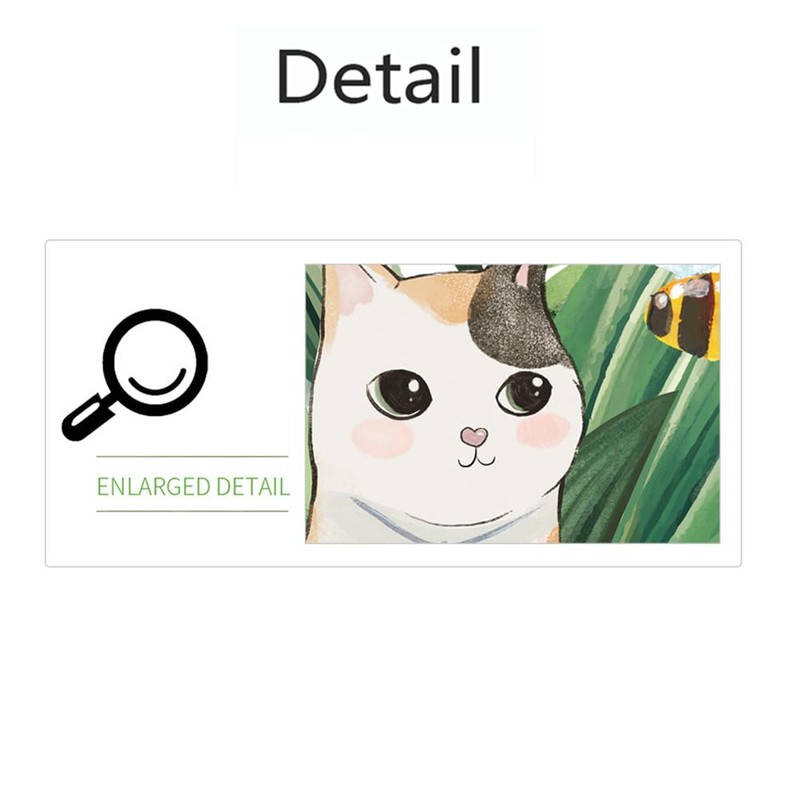 Buer Homie Wall Decals, Plant and Cat Pattern Stickers for