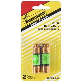 Bussmann BP/FRN-R-30 30 Amp Fusetron Dual Element Time-Delay Current Limiting Class RK5 Fuse, 250V Carded UL Listed, 2-Pack