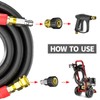 POHIR 3/8" Pressure Washer Hose 50 FT for Cold and
